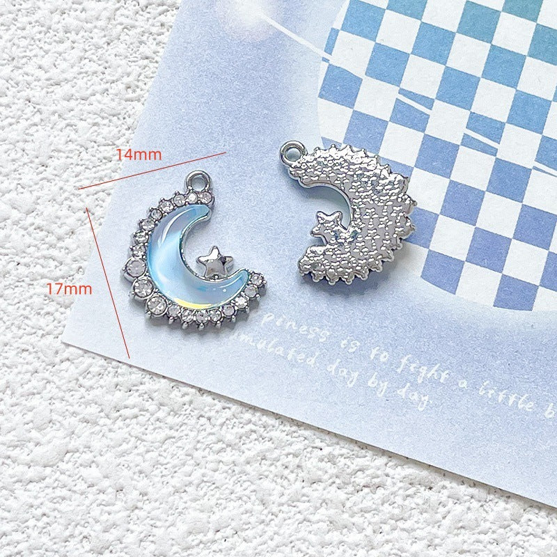 1 pc Alloy Heart Butterfly Cloud Moon Pendant