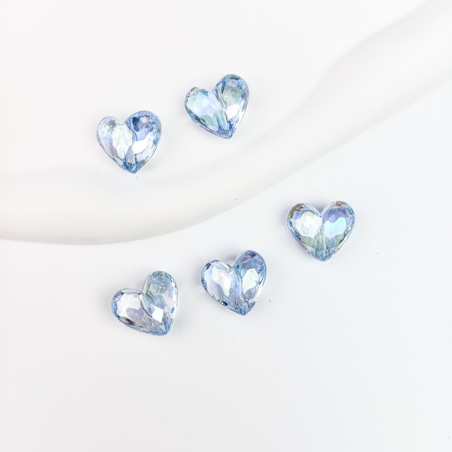 Transparent Acrylic UV Colorful Star Through Hole Beads
