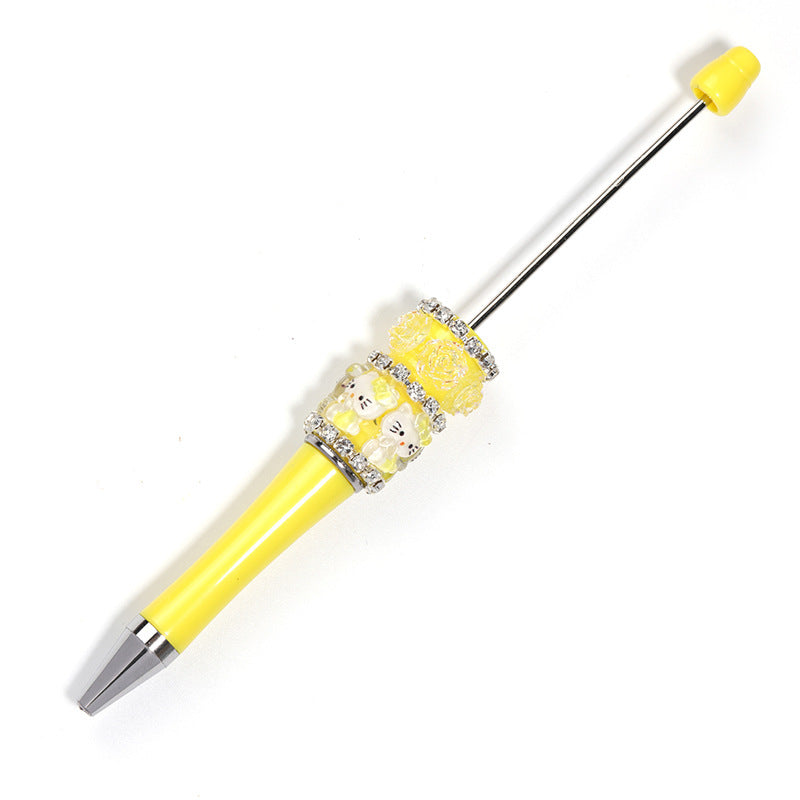 Cartoon Stress Relief Flower Beaded Pen