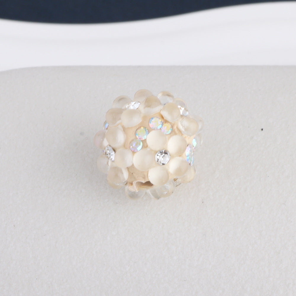 Inlaid Diamond Flower Bubble Beads