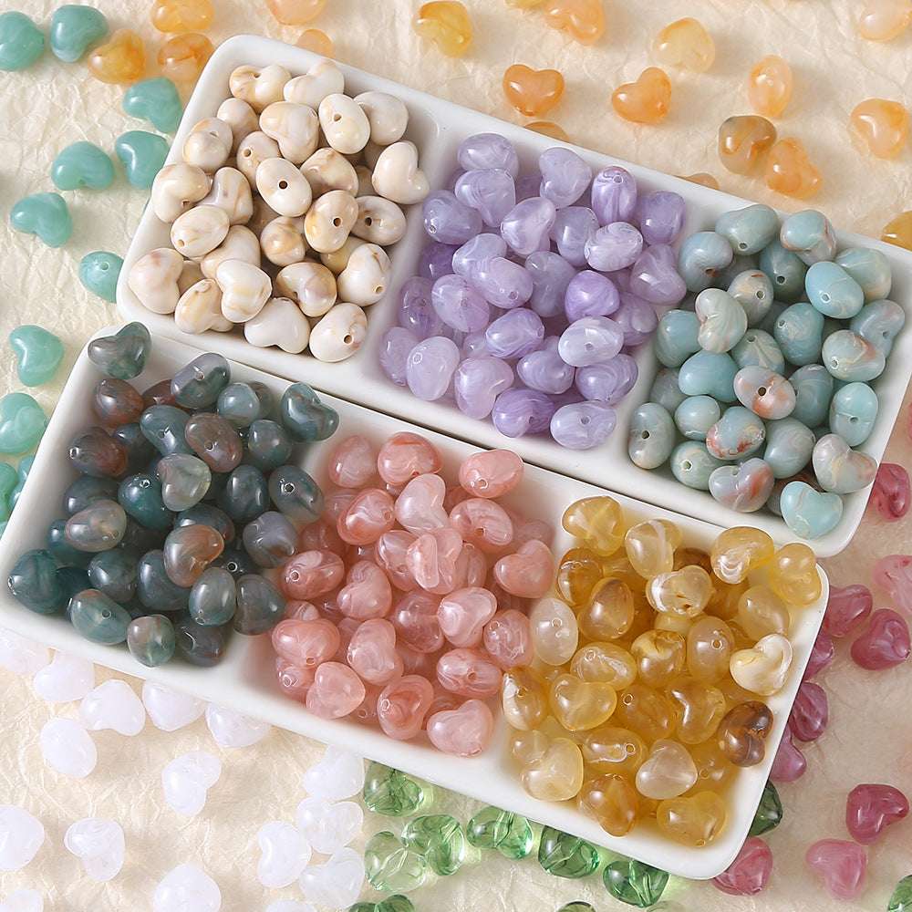 Heart shape beadable beads