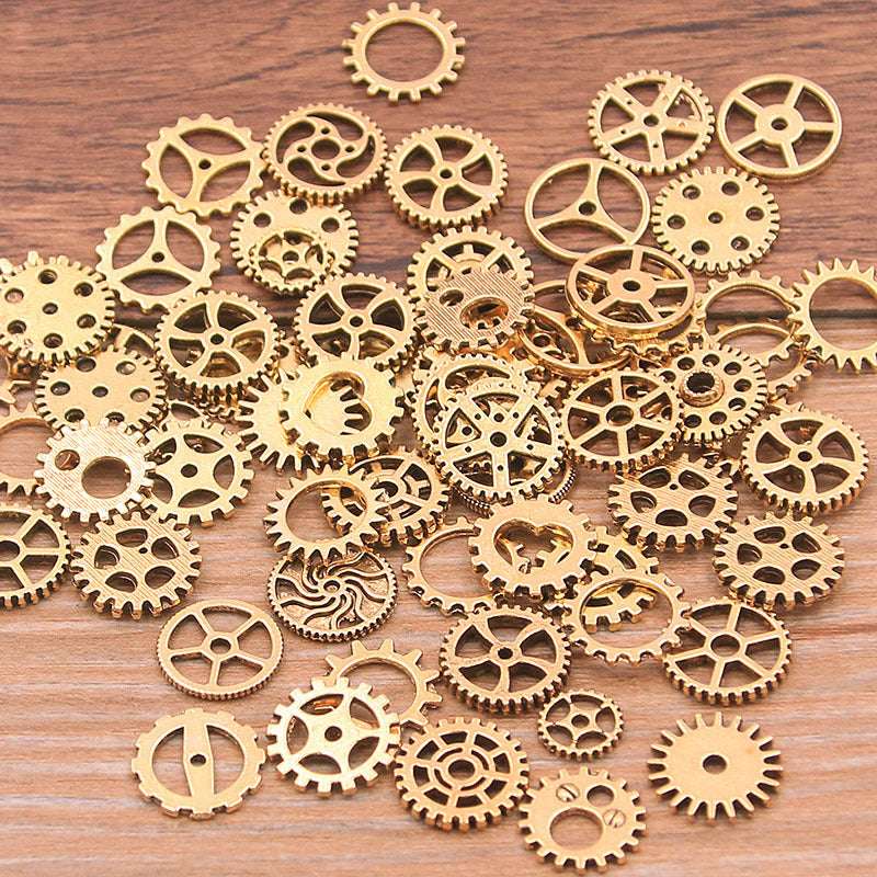 8-15mm Mini Steampunk 10 Colors Mechanical Gear Alloy DIY Jewelry Accessories