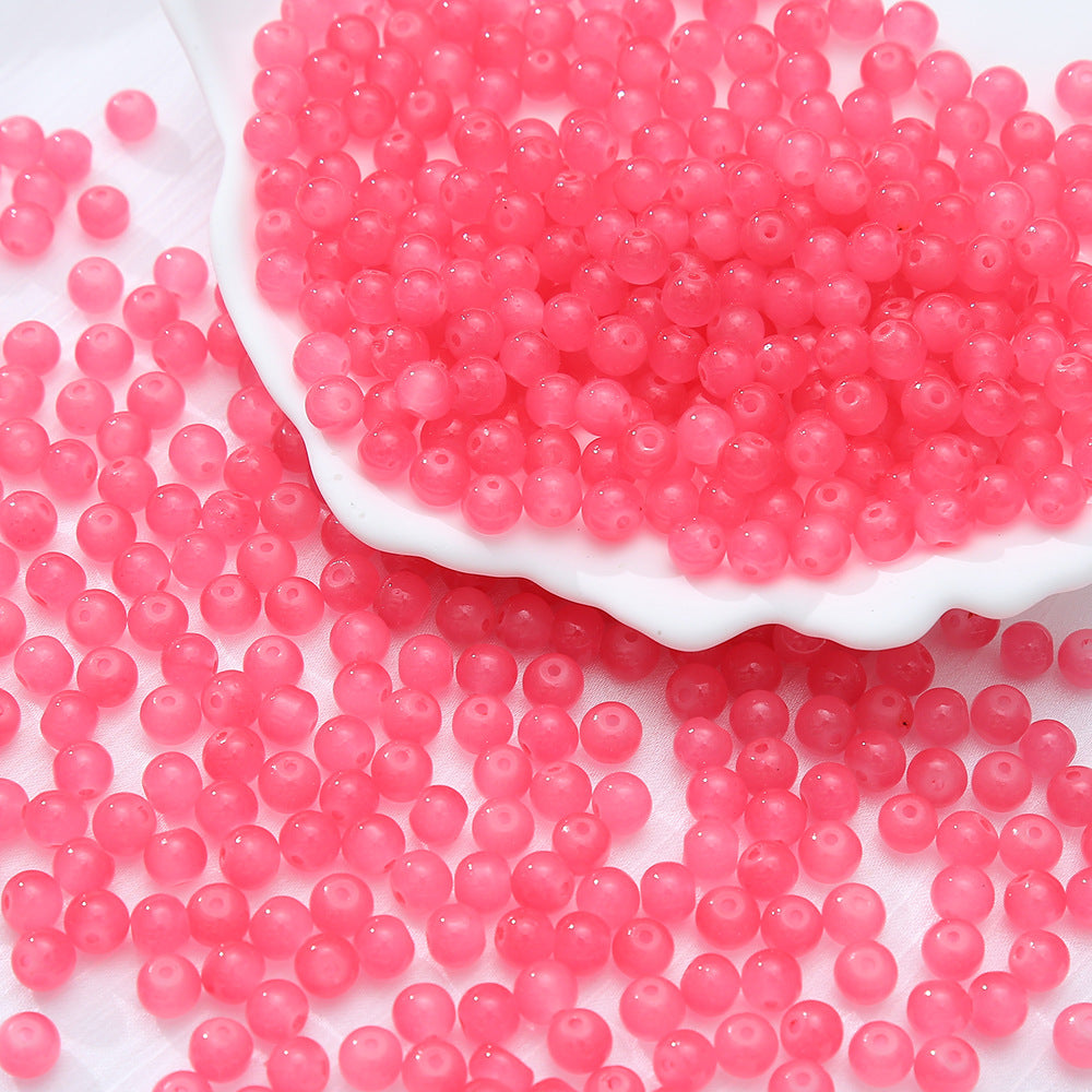 6-10mm Imitation Jade Glass Beads Glass Beads Loose Beads