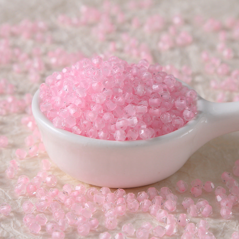 Colorful Faceted Glass Beads Rice Beads