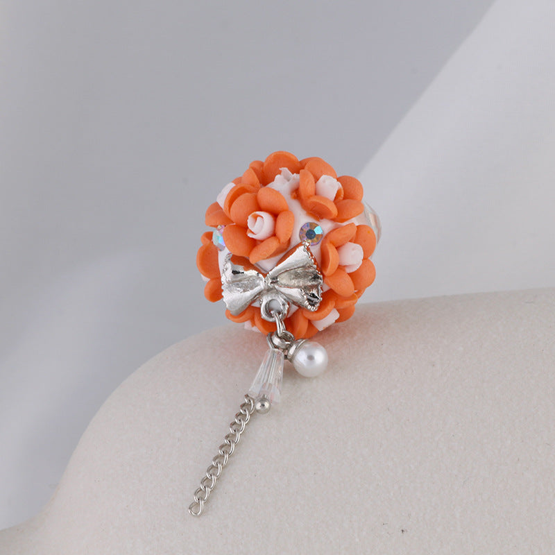 Flower Beads Luminous Gemstone Tassel Flower Soft Clay Beads