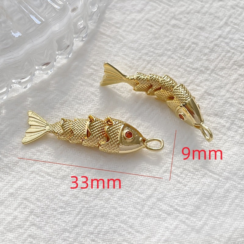 1 pc Metal Fish Pendant DIY Handmade Jewelry