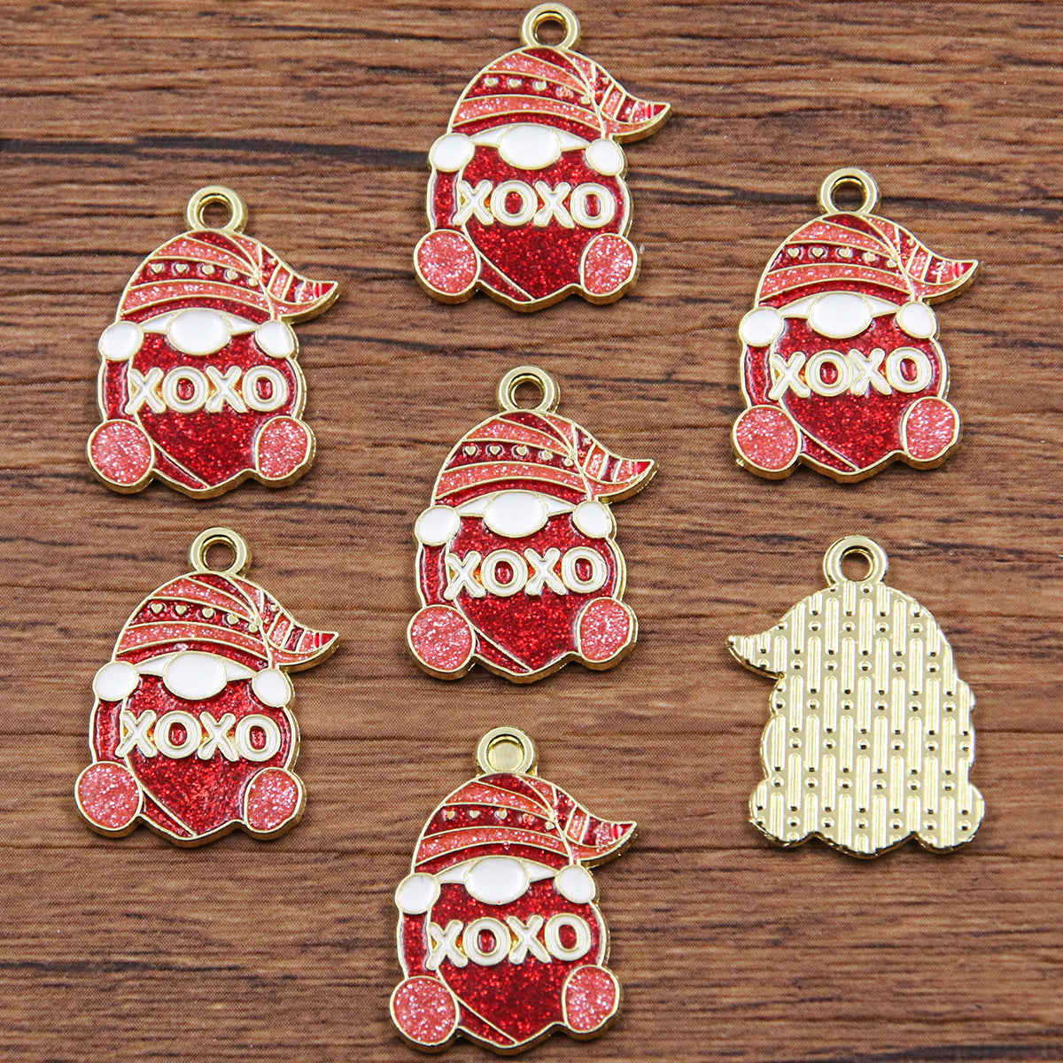 16 Multi-Color Valentine's Day Oil Drop Heart Rose Flower Letter Lip Envelope Charms
