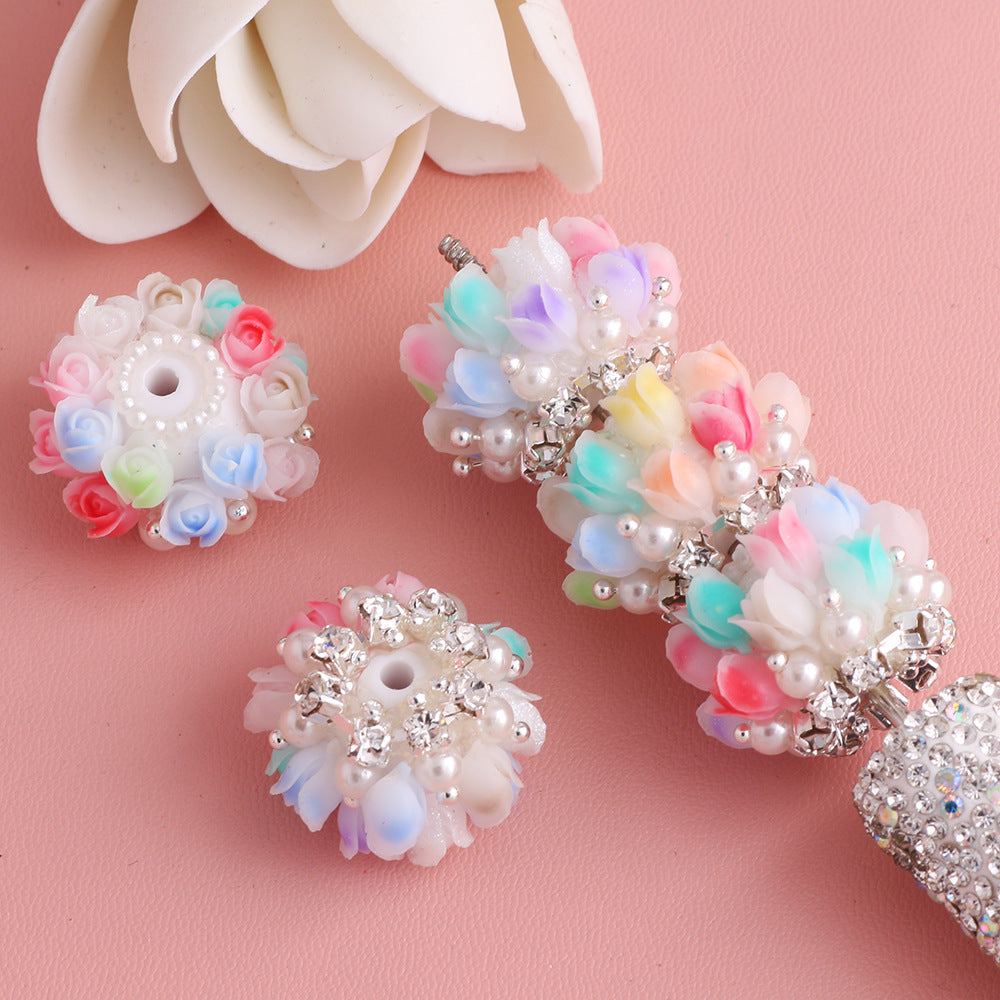 3D Simulation Rose Flower Multi-layer Flower Beads