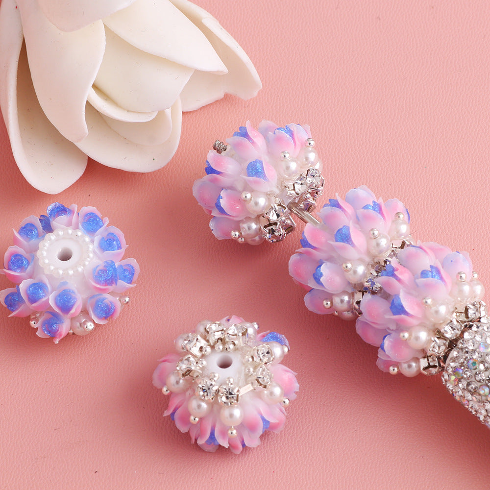 3D Simulation Rose Flower Multi-layer Flower Beads