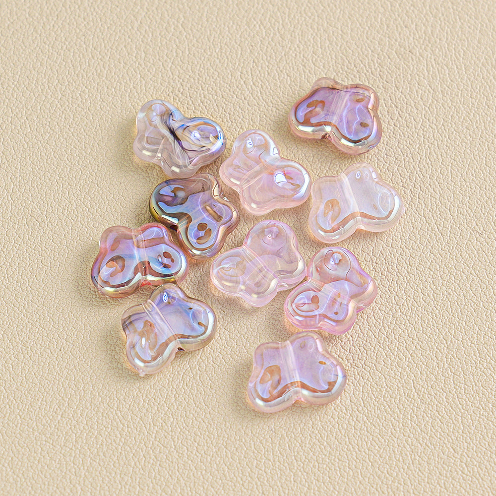 30 pieces of cloud transparent butterfly beads