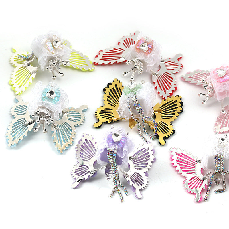 Rhinestone Wings Butterfly Square Beads