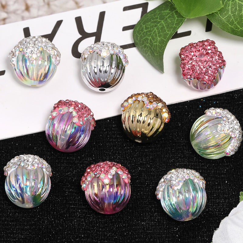 Rhinestone Pumpkin Beads Pinecone Drill Ball Beads