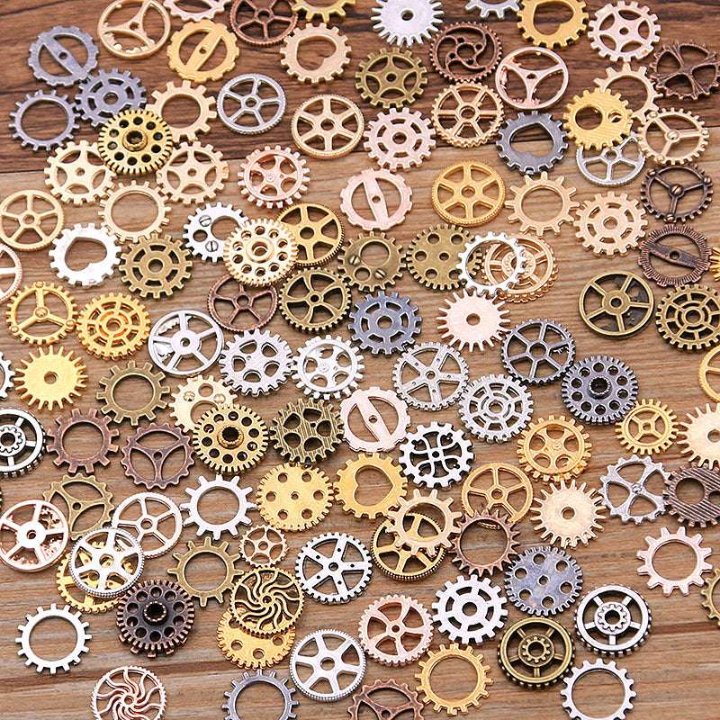 8-15mm Mini Steampunk 10 Colors Mechanical Gear Alloy DIY Jewelry Accessories