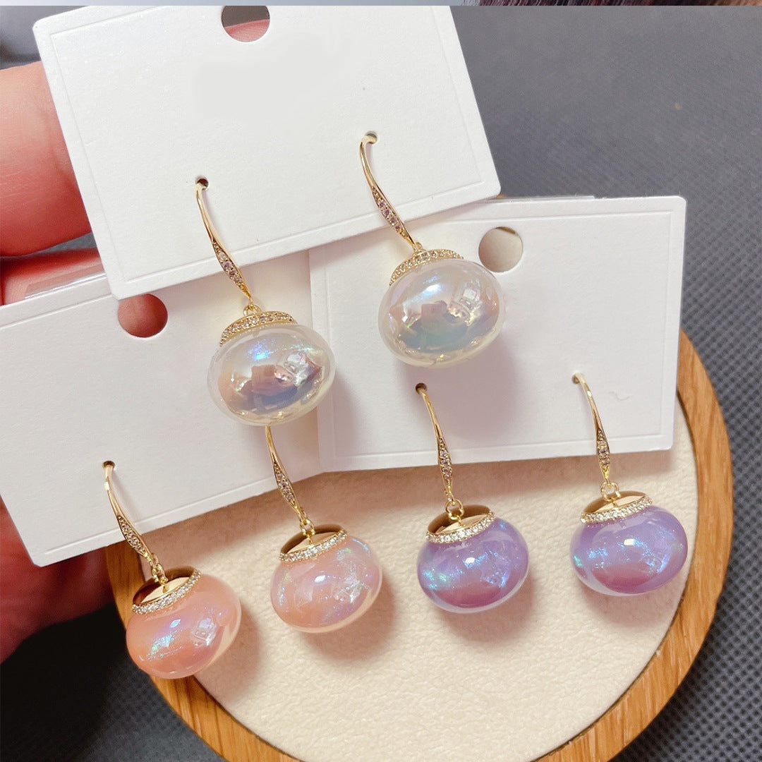 Mermaid Princess Earrings Bead Accessories Single Hole Bun Beads