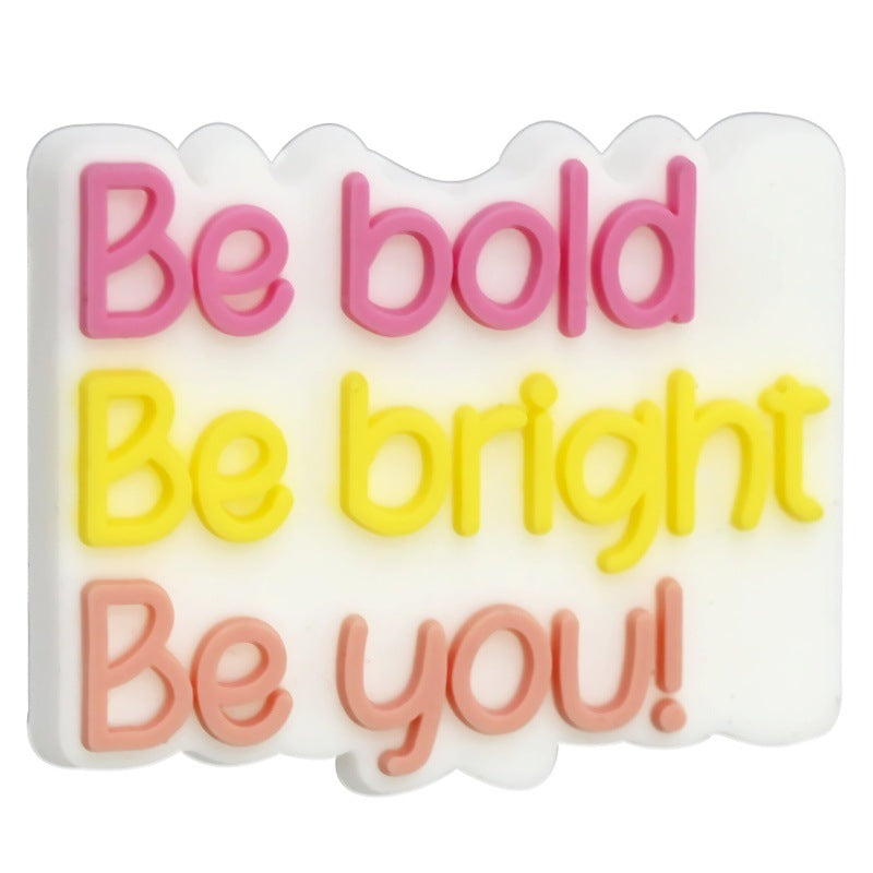 Decorative Beads for Phrases Silicone Focal Beads