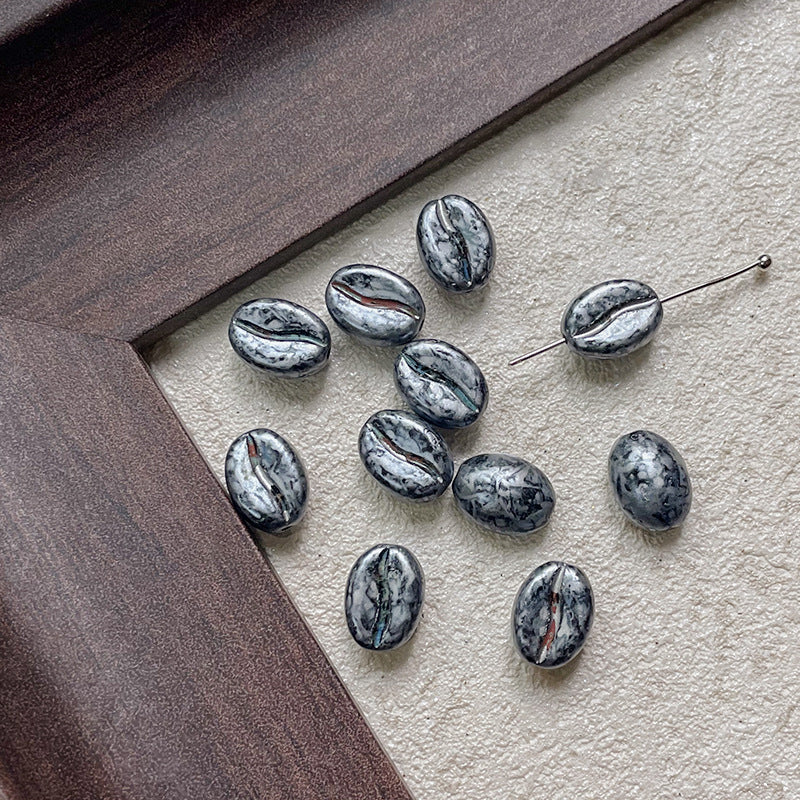 Coffee Bean Czech Glass Beads