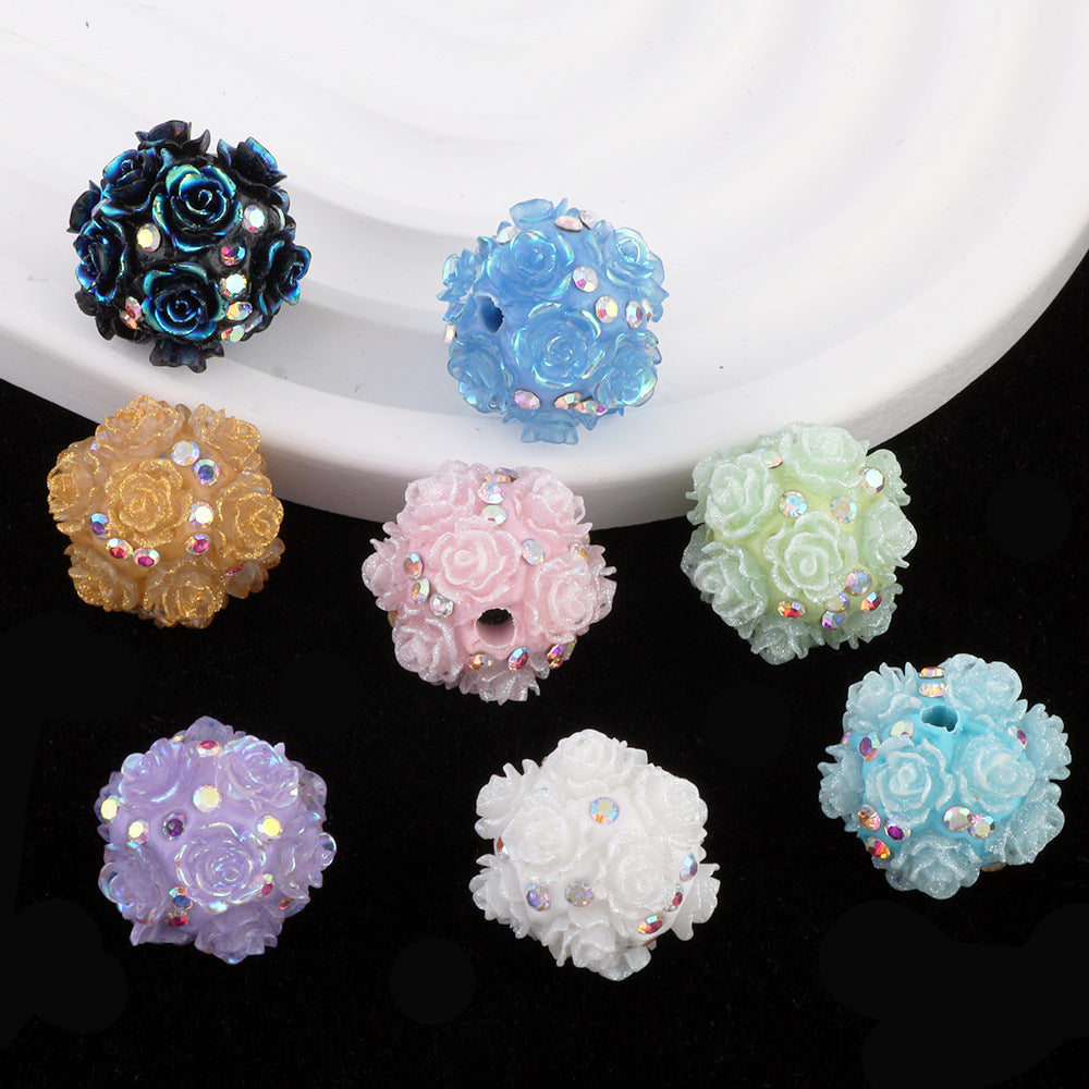 2cm Luminous Inlaid Diamond Flower Ball Diamond Ball