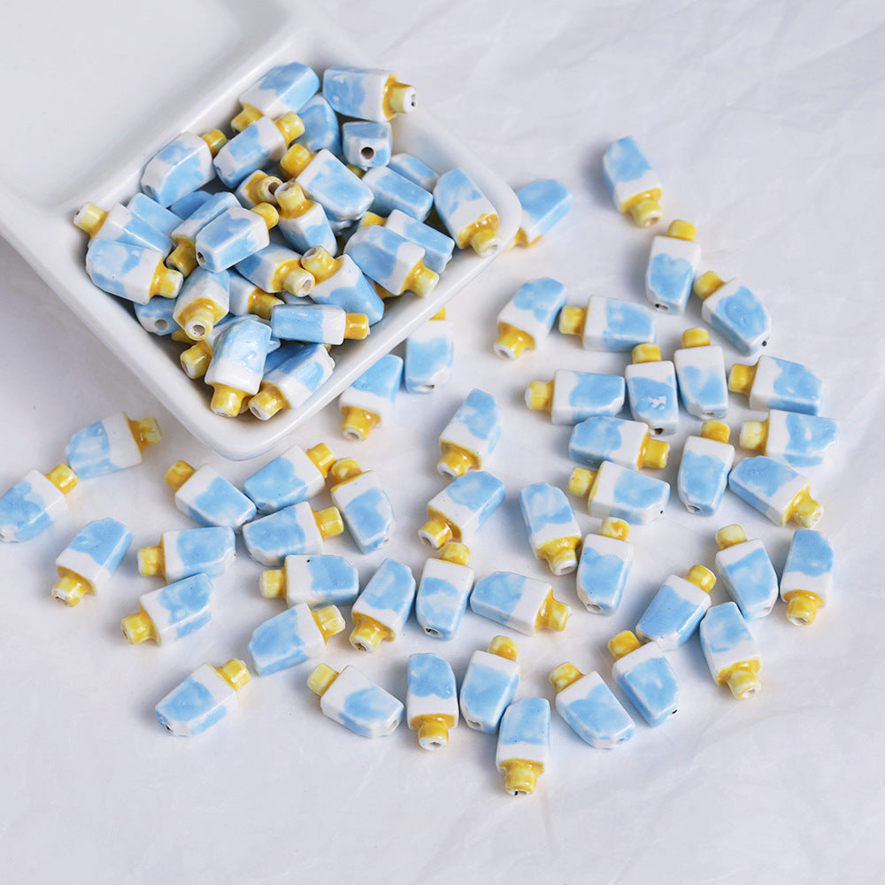 Ceramic Hand Painted Ice Cream Ceramic Beads