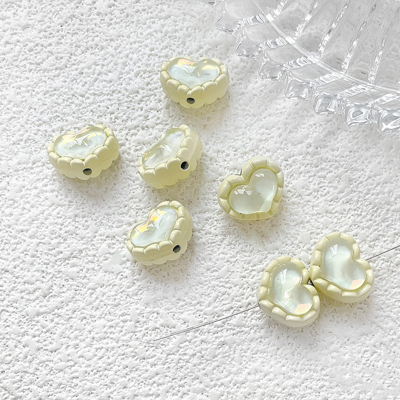 10 pcs Sweet Jelly Star Heart Beads Alloy