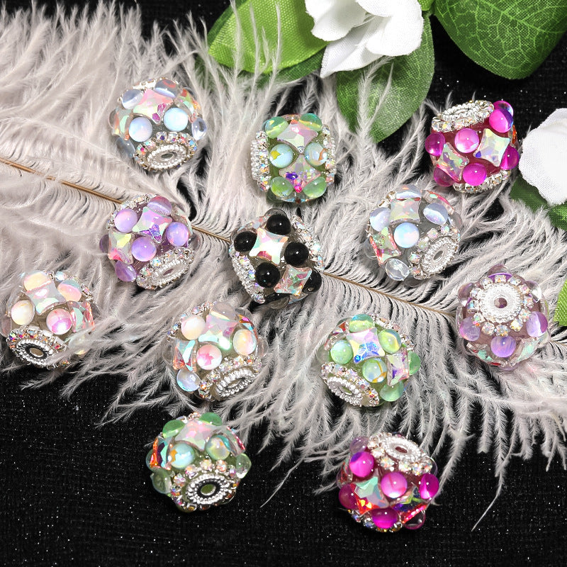 Diamond-shaped Rhinestone Chain Drill Ball