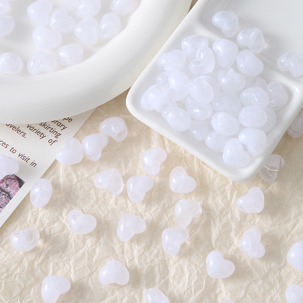 Heart shape beadable beads