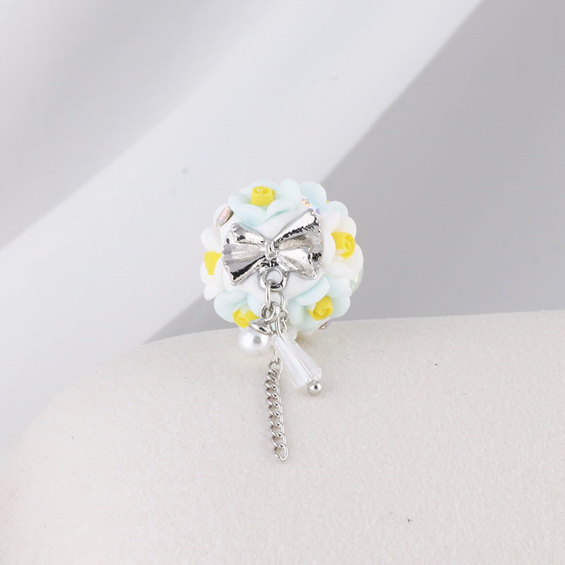 Flower Beads Luminous Gemstone Tassel Flower Soft Clay Beads
