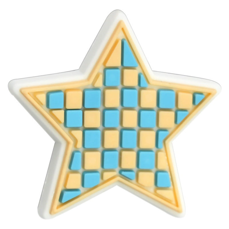 Grid Star Series Silicone Focus Beads