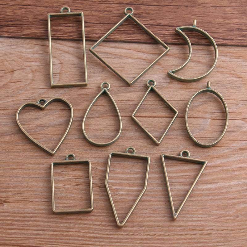 7 Colors DIY Alloy Jewelry Geometric Figure Epoxy Mold Frame