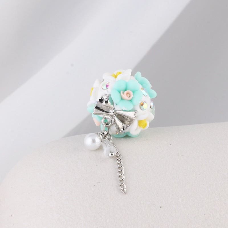 Flower Beads Luminous Gemstone Tassel Flower Soft Clay Beads