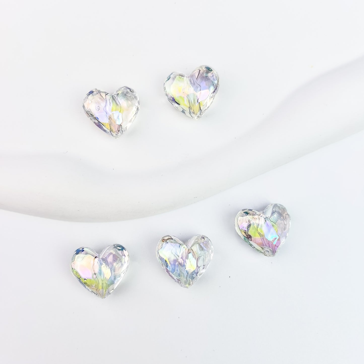 Transparent Acrylic UV Colorful Star Through Hole Beads