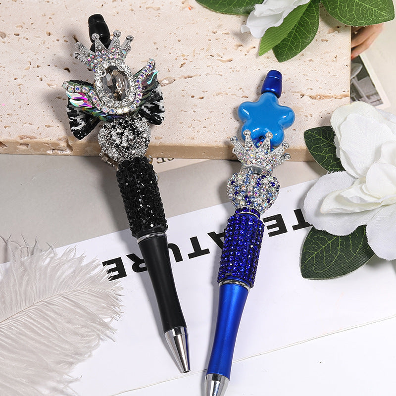 Rhinestone Claw Chain Heart-shaped Rhinestone Ball Straight Hole Bead