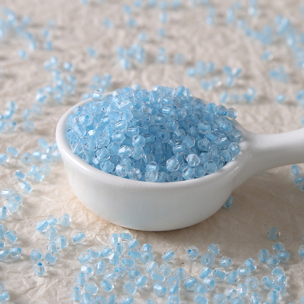 Colorful Faceted Glass Beads Rice Beads