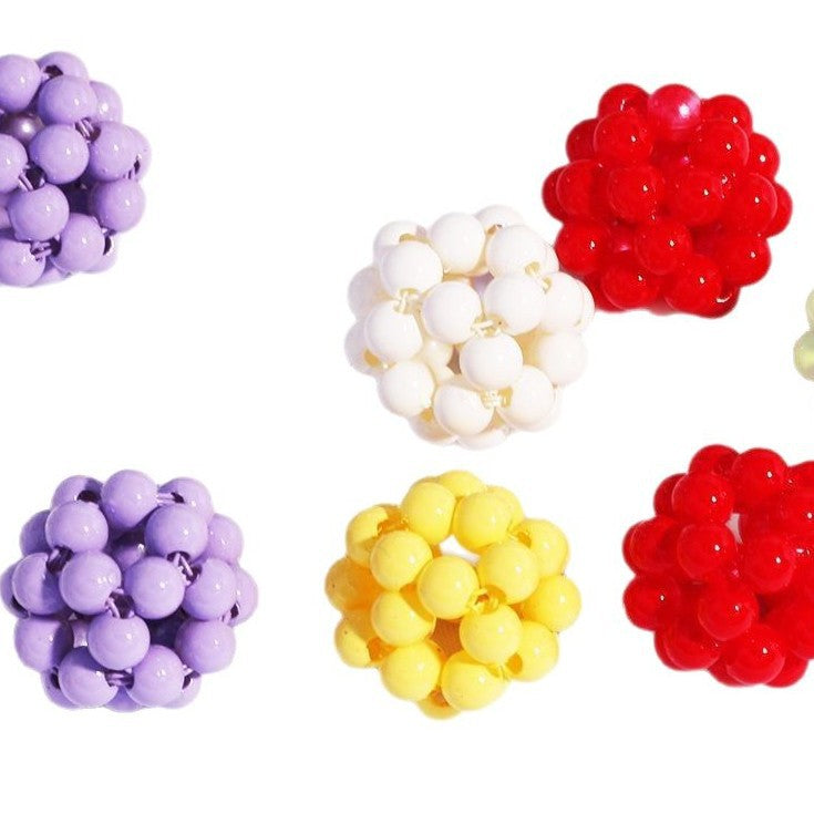 Hollow Colorful Round Beads