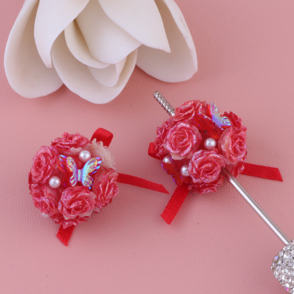 Butterfly Pearl Rose Bow Flower Ball