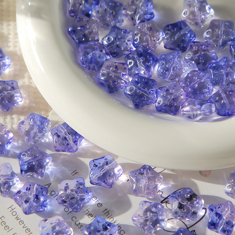 Five-pointed Star Glass beadable Beads Gradient Star