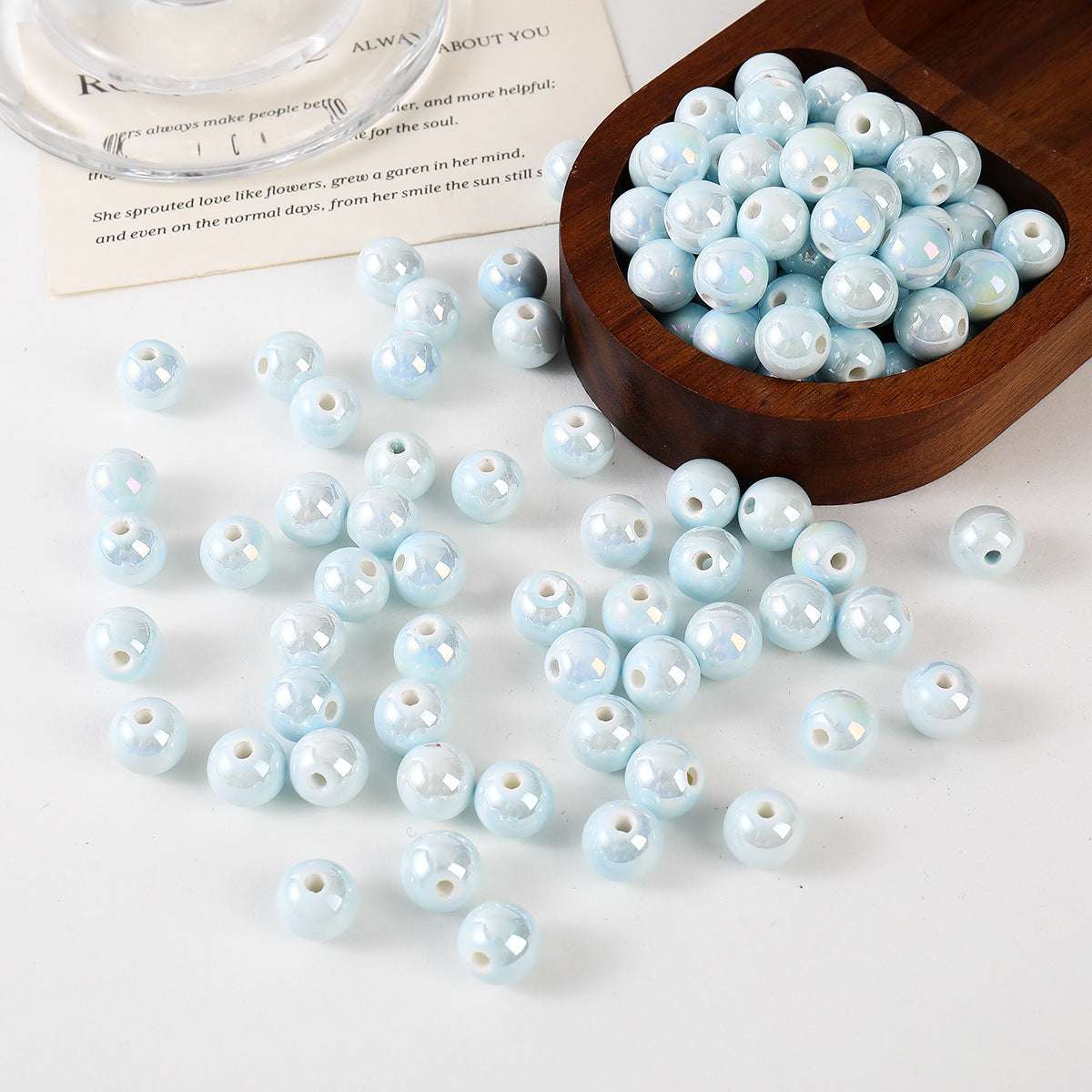 Ceramic Color Series UV Gradient Round Beads