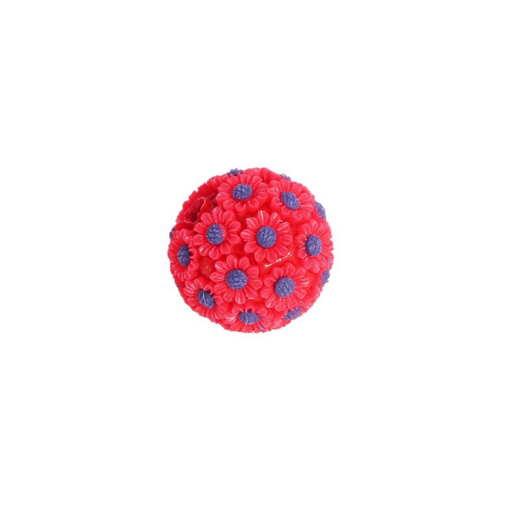 Simulated Double-Layered Irregular Color Rose Beads