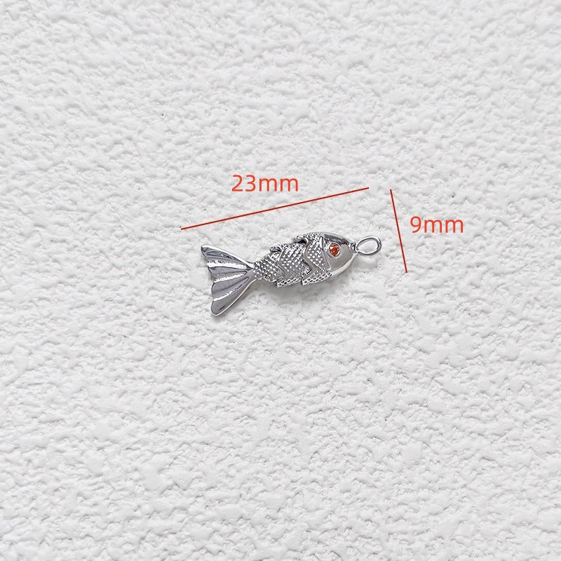1 pc Metal Fish Pendant DIY Handmade Jewelry