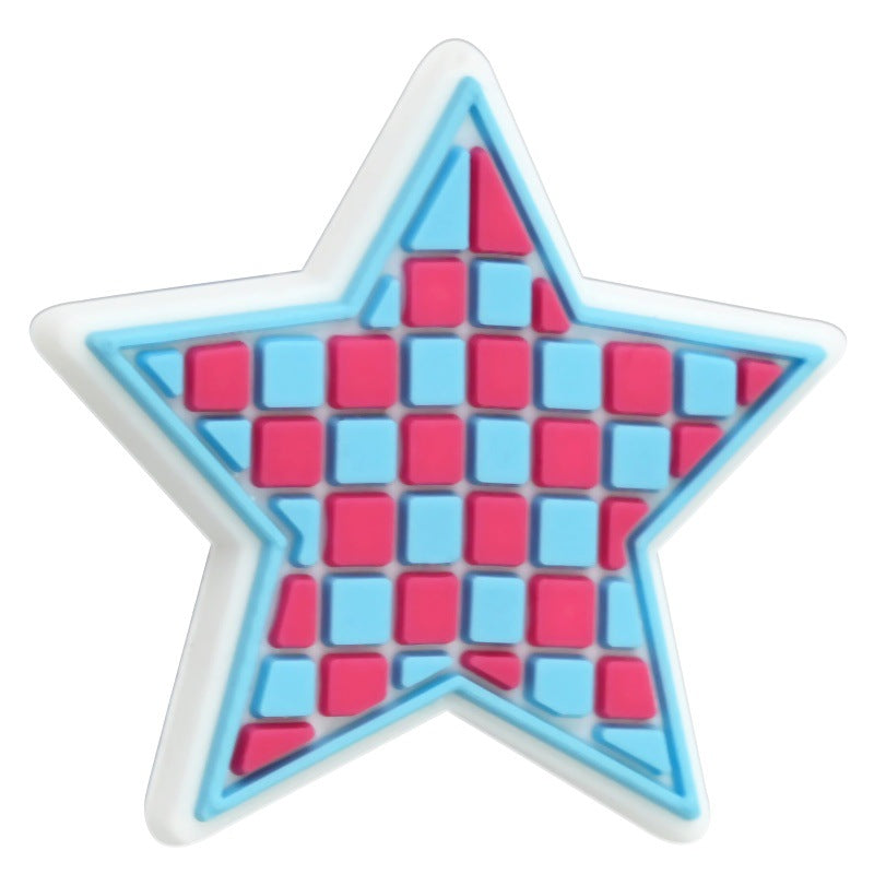 Grid Star Series Silicone Focus Beads