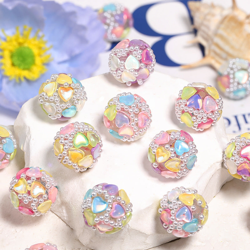 18mm Colorful Rhinestone Beaded Bracelet Beads