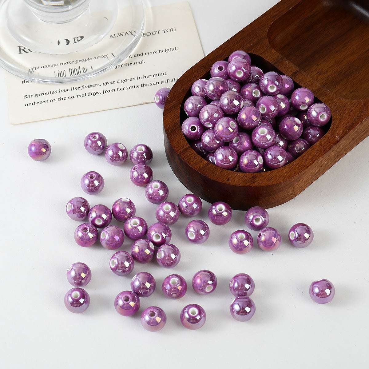 Ceramic Color Series UV Gradient Round Beads