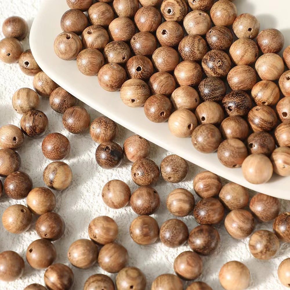 8MM Wooden Beads Loose Beads Ancient Style Natural Solid Wood Round Beads