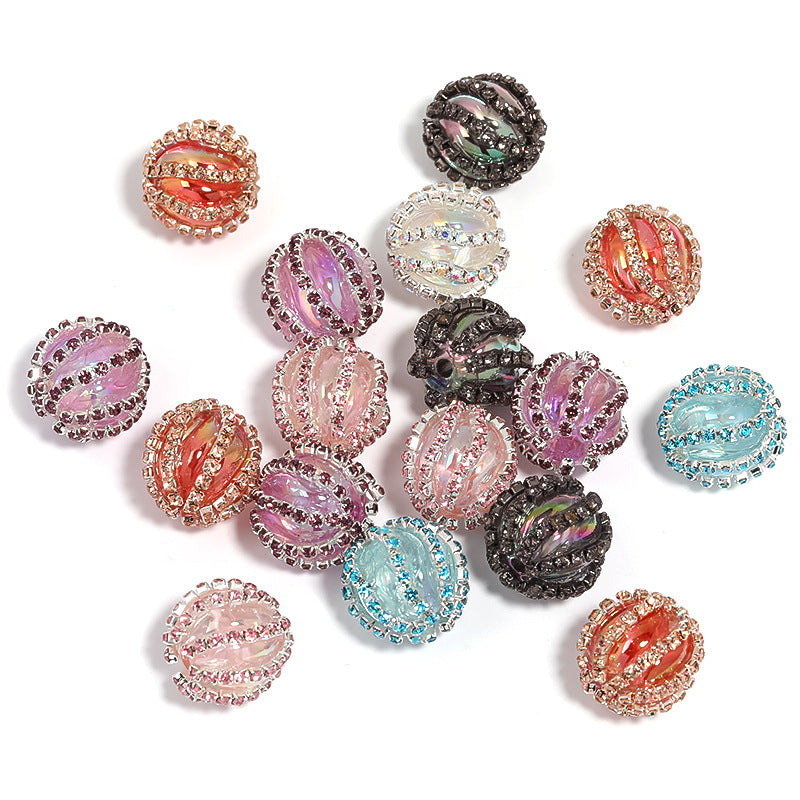 Rhinestone Chain Pumpkin Beads Colorful Lantern Rhinestone Balls