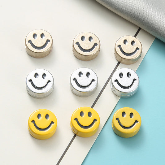 Yellow Smiley Face  Resin Beads