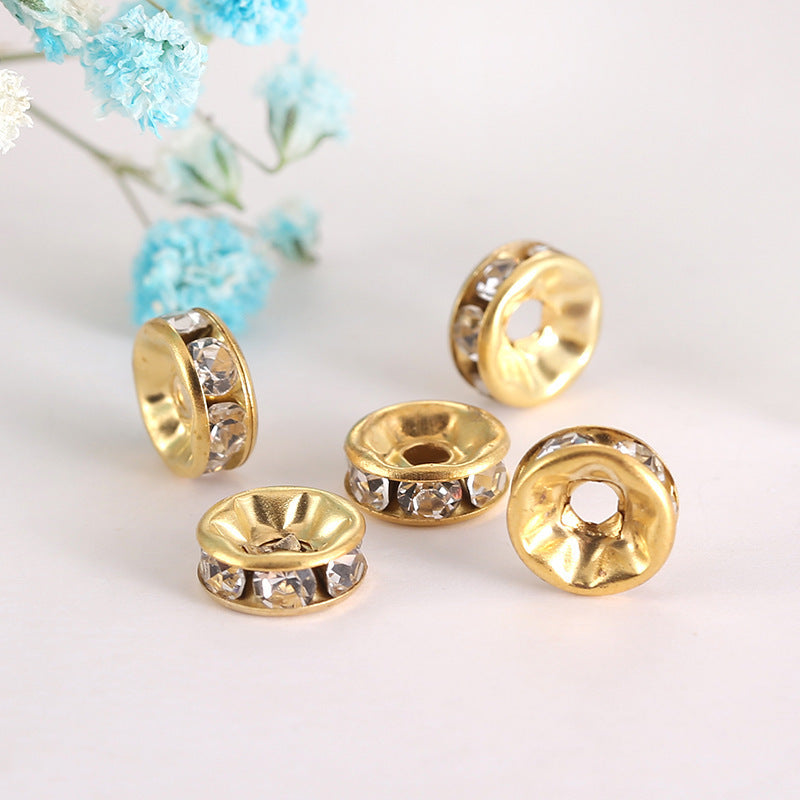 Colorful Diamond Ring Spacer Beads