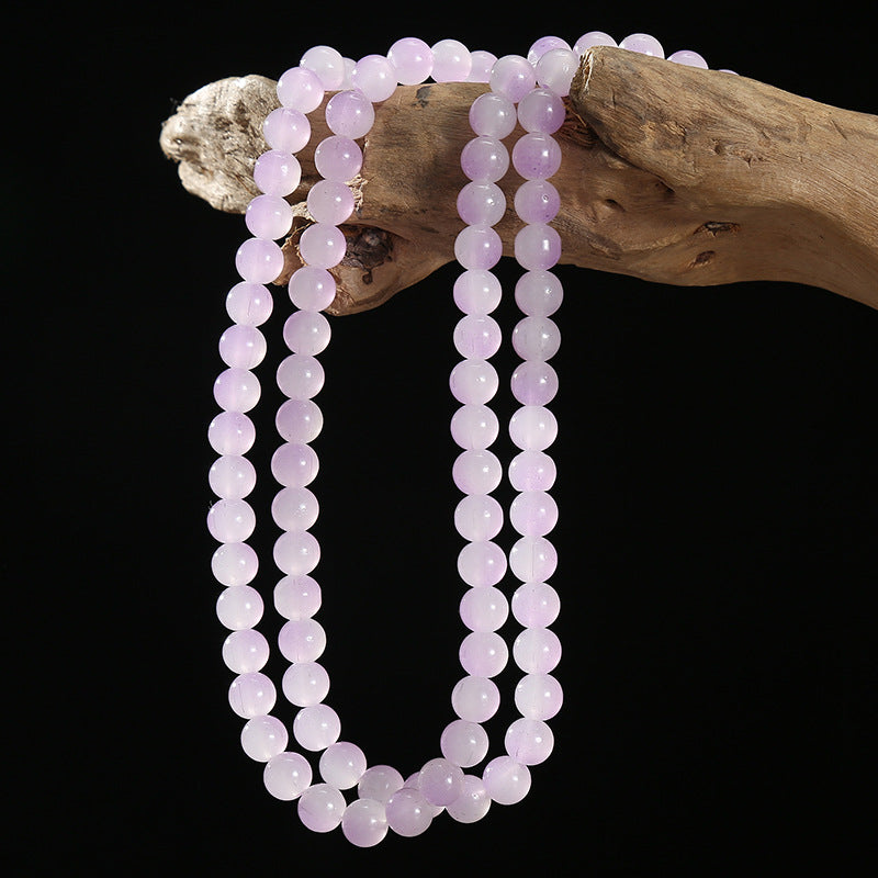 6mm Two-tone Glass Beads Imitation Jade Baking Lacquer Glass Beads