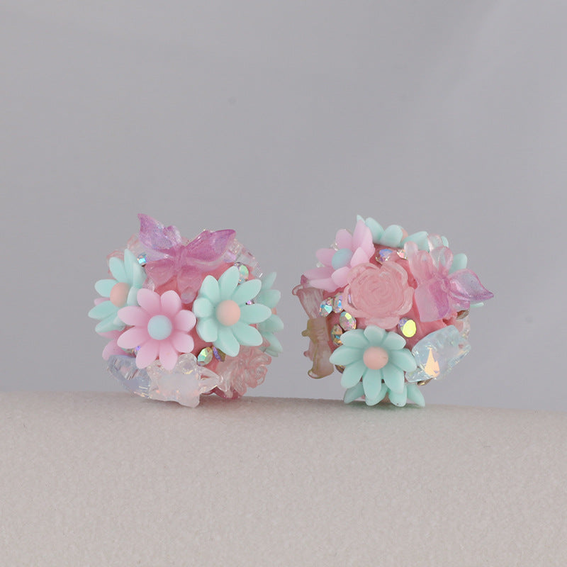 Camellia Flower Cluster Ball Light-Changing Butterfly Soft Clay Drill Ball