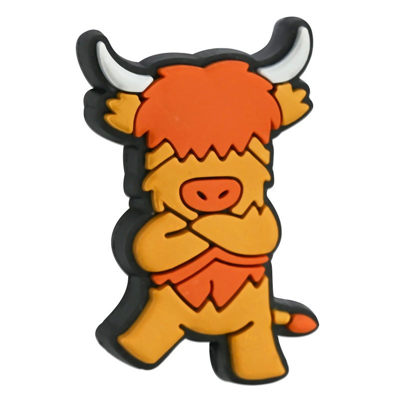 Cartoon Highland Cow Silicone Focus Beads Silicone Focus Beads
