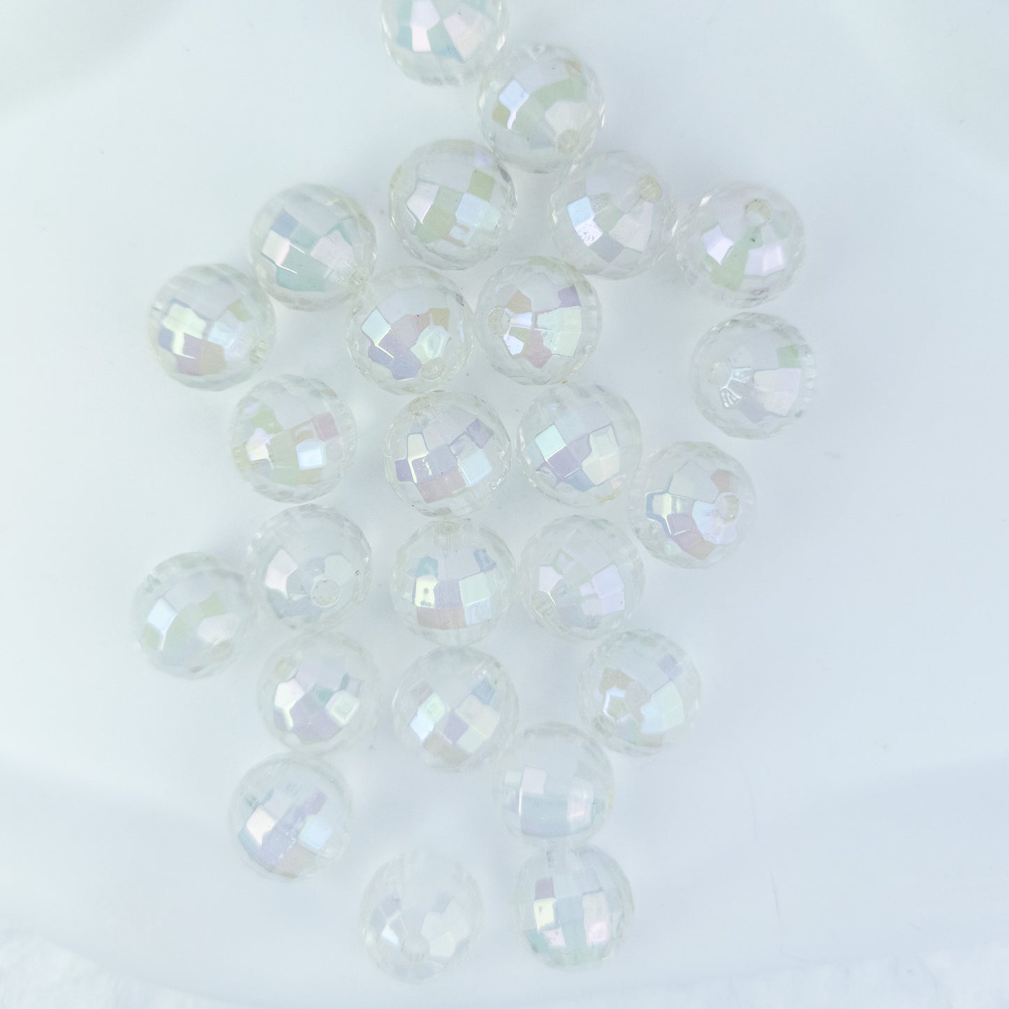 5 pcs Transparent acrylic 15mm round beads