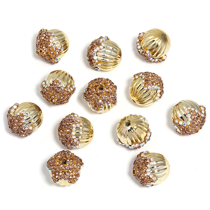 Rhinestone Pumpkin Beads Pinecone Drill Ball Beads